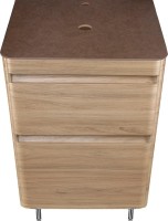Мебель для ванной комнаты Style Line Атлантика 60 Люкс Plus, напольная, ясень перламутр, бежевая темная