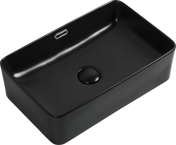 Накладная раковина Aquanet Perfect 2-MB черная матовая