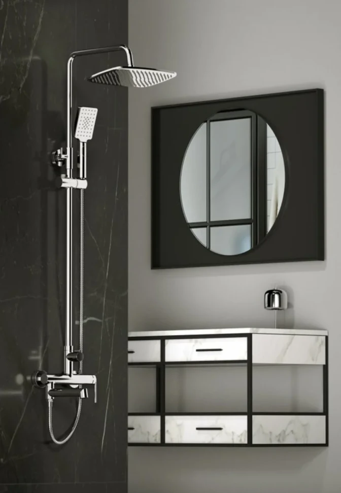 Душевая стойка BelBagno Acqua ACQUA-VSCM-CRM хром
