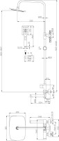 Душевая стойка BelBagno Acqua ACQUA-VSCM-CRM хром