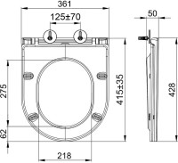 Комплект Lemark Glazer 100124430 безободковый, с микролифтом, кнопка смыва белый глянец
