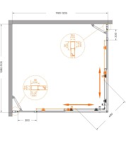 Душевой уголок Cezares Molveno AH 22 120/110 P Cr