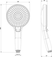 Душевая лейка Lemark LM8126C хром