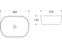 Накладная раковина Art&Max AM-5006-X белая Накладная раковина Art&Max AM-5006-X белая