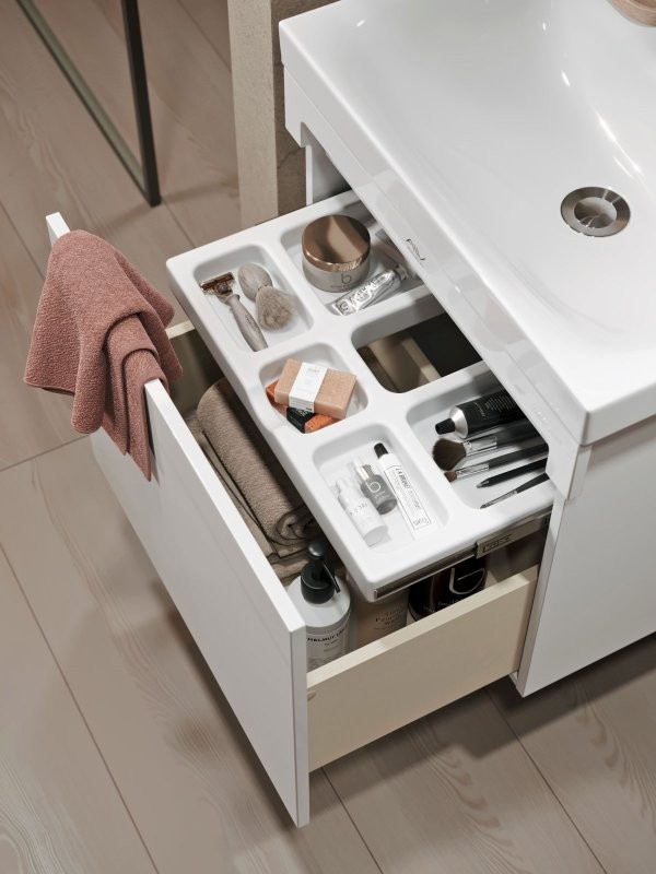 Мебель для ванной комнаты Alavann Cosmetic 60 подвесная, глянцевая белая