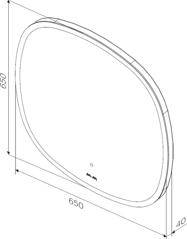 Зеркало AM.PM Func 65 квадратное