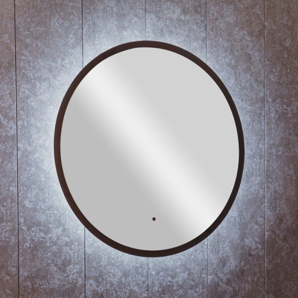 Зеркало круглое Mixline Монако с подсветкой, black