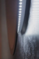 Зеркало круглое Mixline Монако с подсветкой, black