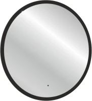 Зеркало круглое Mixline Монако с подсветкой, black
