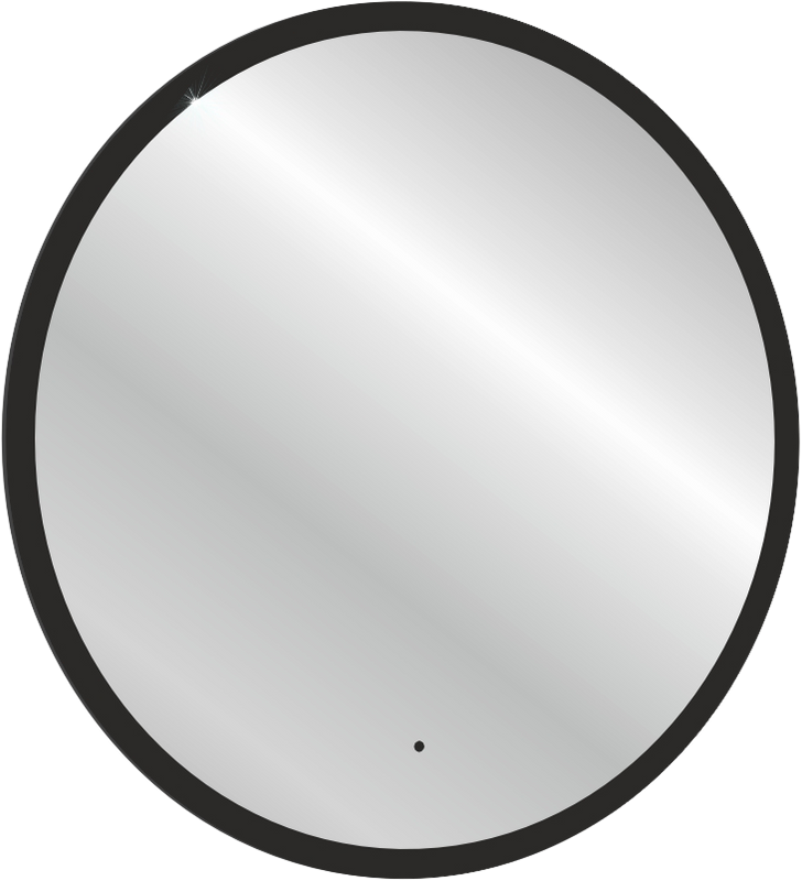 Зеркало круглое Mixline Монако с подсветкой, black