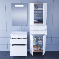 Мебель для ванной комнаты СаНта Лондон 60 напольная, 2 ящика