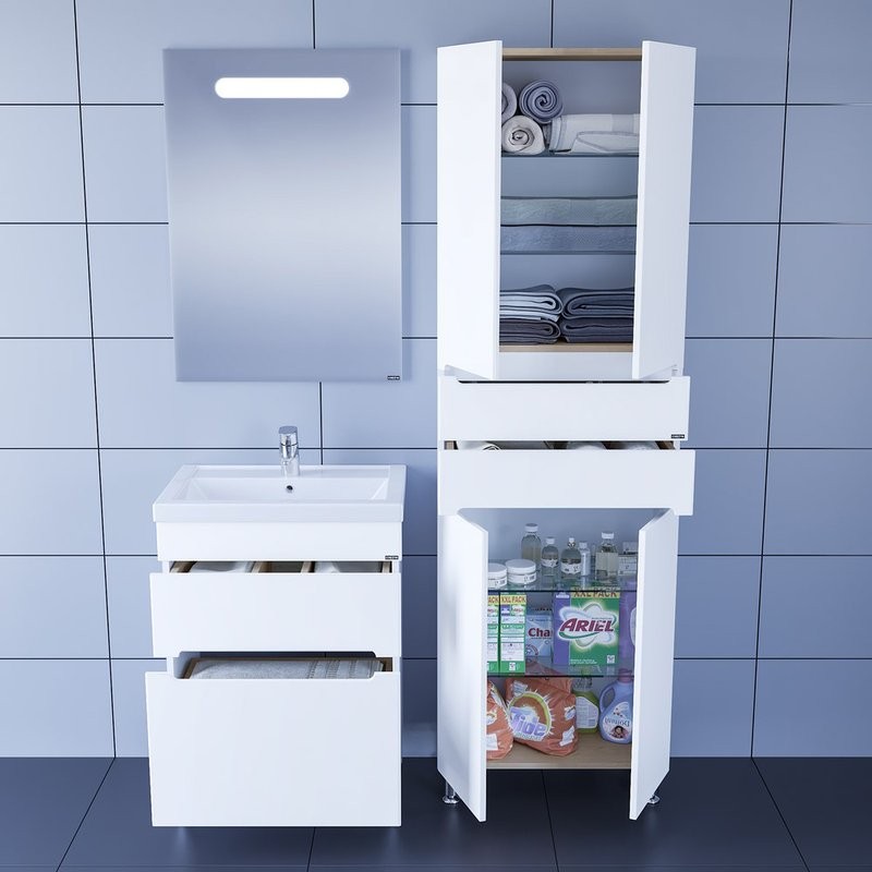 Мебель для ванной комнаты СаНта Лондон 60 напольная, 2 ящика