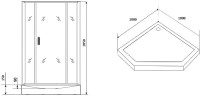 Душевая кабина Grossman GR270D 100х100 см, без крыши
