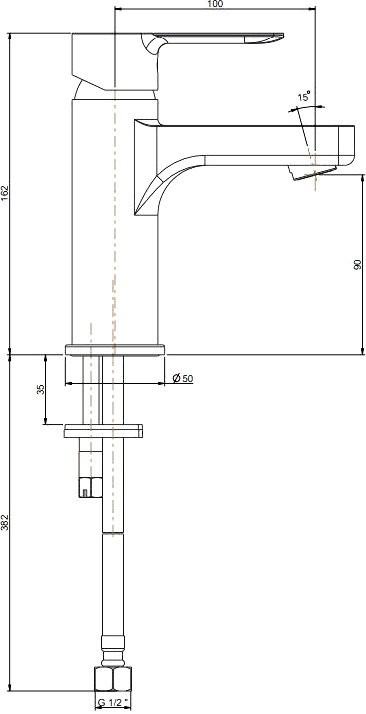 Смеситель для раковины KERAMA MARAZZI Sonata P4YO205ZNKM матовый черный