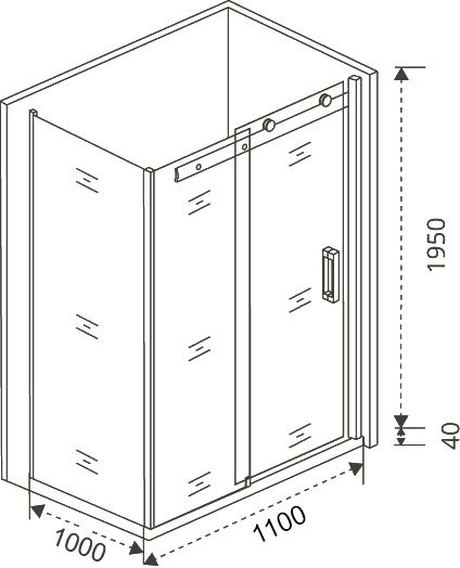 Душевой уголок Good Door Galaxy WTW+SP-C-В 110x100, профиль черный + очиститель для стекол