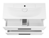 Тумба под раковину без столешницы Misty Модерн 100 напольная, матовая белая