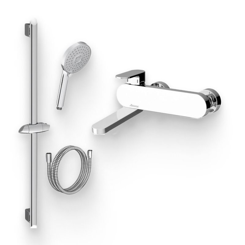 Душевой комплект Смеситель Ravak Chrome CR 022.00/150 + Гарнитур 902.00