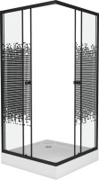 Душевой уголок Niagara Eco NG-009-14Q black мозаика, с поддоном