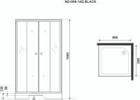 Душевой уголок Niagara Eco NG-009-14Q black мозаика, с поддоном