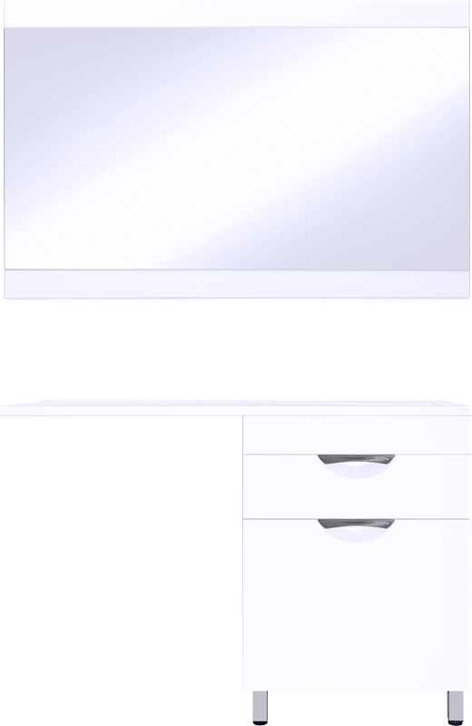 Мебель для ванной комнаты Style Line Жасмин 60 Люкс Plus белая, с бельевой корзиной, для стиральной машины R