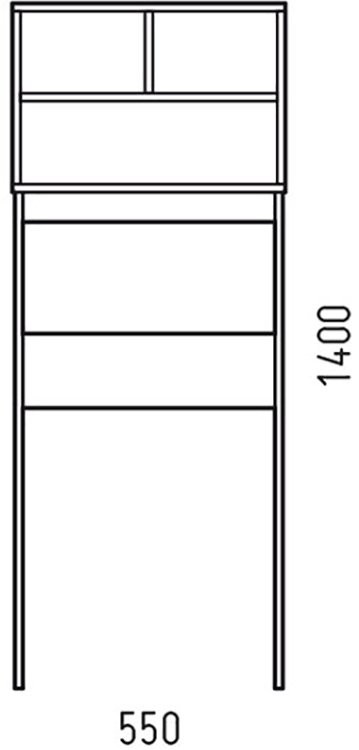 Шкаф в туалет Corozo Лея 55