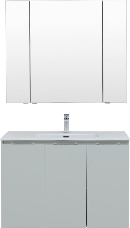 Мебель для ванной комнаты Aquanet Алвита 100 подвесная, серая