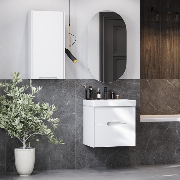 Мебель для ванной комнаты AQUATON Оливия 55 белая матовая