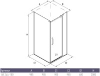 Душевой уголок Alex Baitler AB244 -100 Душевой уголок Alex Baitler AB244 -100