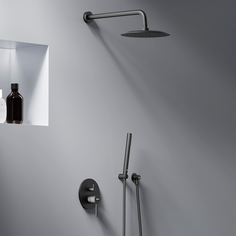 Душевой комплект Damixa Scandinavian Pure 936520300 С ВНУТРЕННЕЙ ЧАСТЬЮ, черный