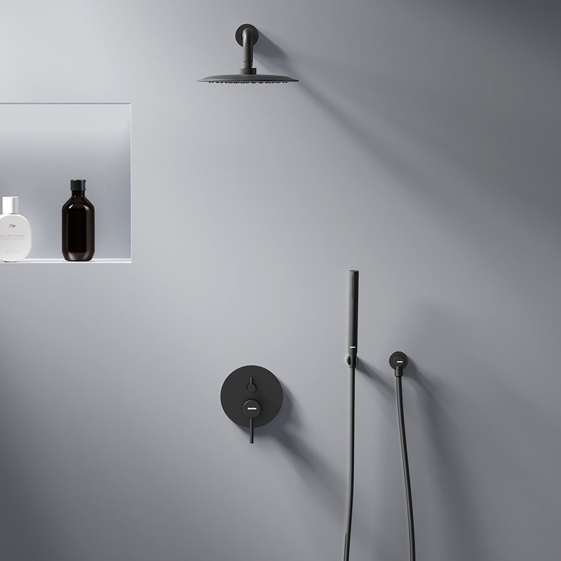 Душевой комплект Damixa Scandinavian Pure 936520300 С ВНУТРЕННЕЙ ЧАСТЬЮ, черный