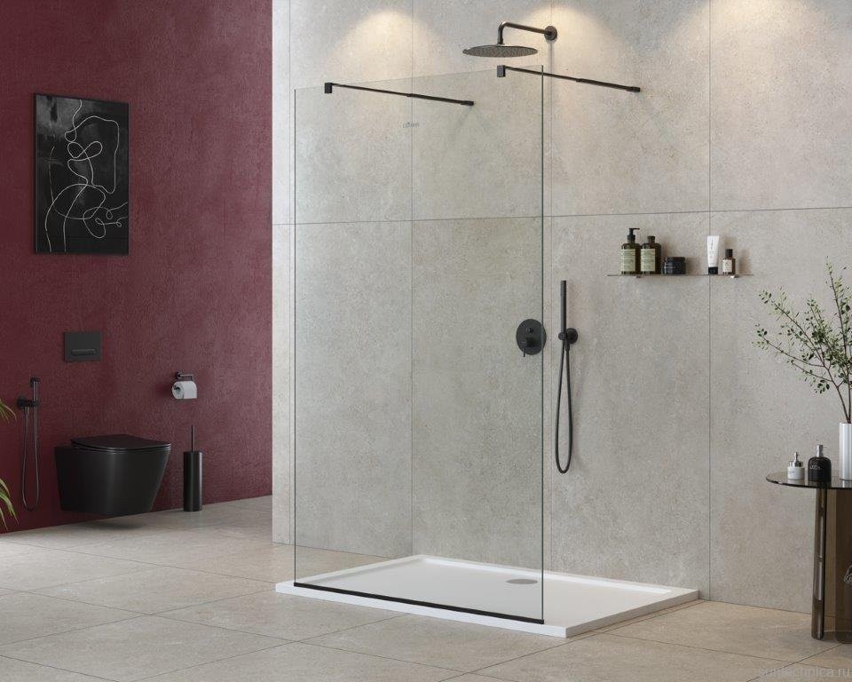 Душевая перегородка Cezares Liberta -L-2-110-C-NERO