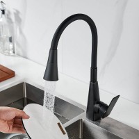 Смеситель для кухни Shevanik S543H-3 с гибким изливом, черный