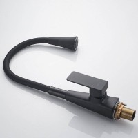 Смеситель для кухни Shevanik S543H-3 с гибким изливом, черный