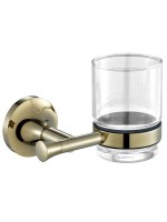 Стакан для ванной AltroBagno Corposo 080205 Gl настенный, золото, стеклянный Стакан для ванной AltroBagno Corposo 080205 Gl настенный, золото, стеклянный