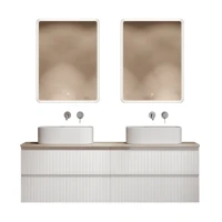 Мебель для ванной комнаты Sancos Snob T 160 bianco, столешница бежевая TT160A2, раковина CN6052
