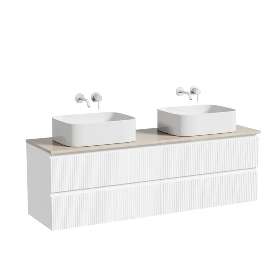 Мебель для ванной комнаты Sancos Snob T 160 bianco, столешница бежевая TT160A2, раковина CN6052