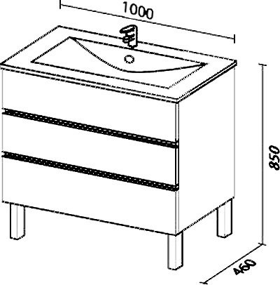 Мебель для ванной комнаты Sanvit Авеню 3 100, белая