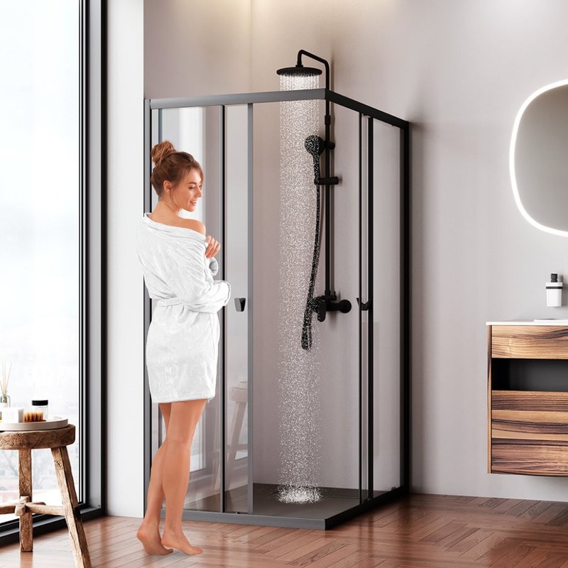 Душевой уголок AM.PM Sunny W87G-403-12090-BT 120x90 см, черный матовый