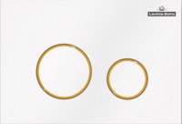 Комплект Унитаз подвесной безободковый One Rimless 3302103R + Быстросъемное сиденье микролифт 33290200 + Система инсталляции для унитазов Relfix 38010010 + Кнопка смыва Relfix 38050804  белая, золотой глянец