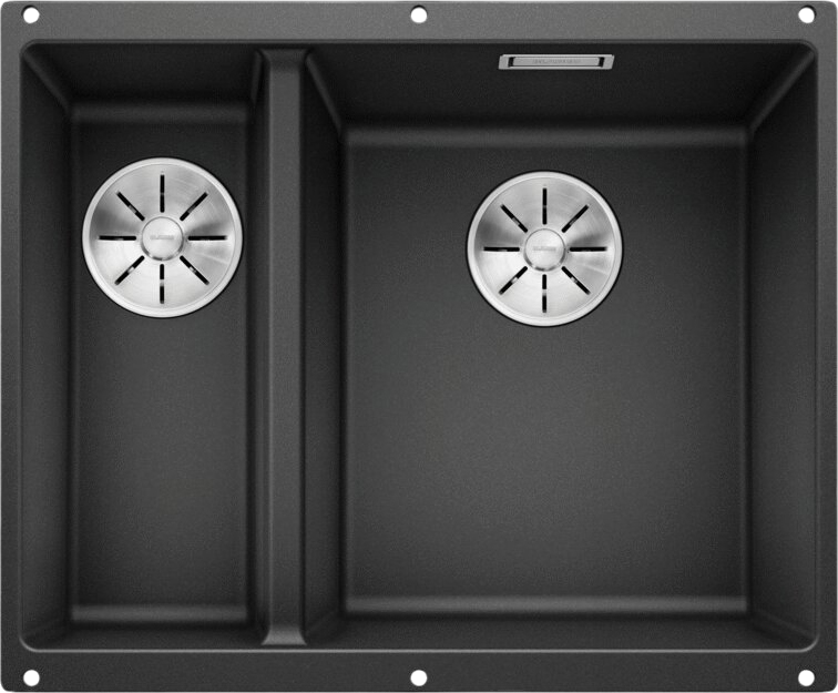 Комплект Мойка Blanco Subline 340/160-U антрацит, правая + Измельчитель Franke