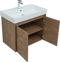 Тумба под раковину Aquanet Nova Lite 75 дуб рустикальный, с дверками
