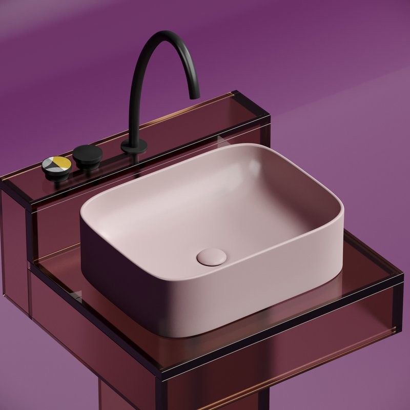 Накладная раковина Ceramicanova Element CN6052MP розовая матовая