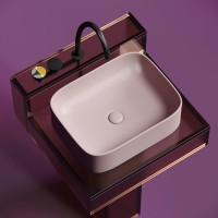 Накладная раковина Ceramicanova Element CN6052MP розовая матовая