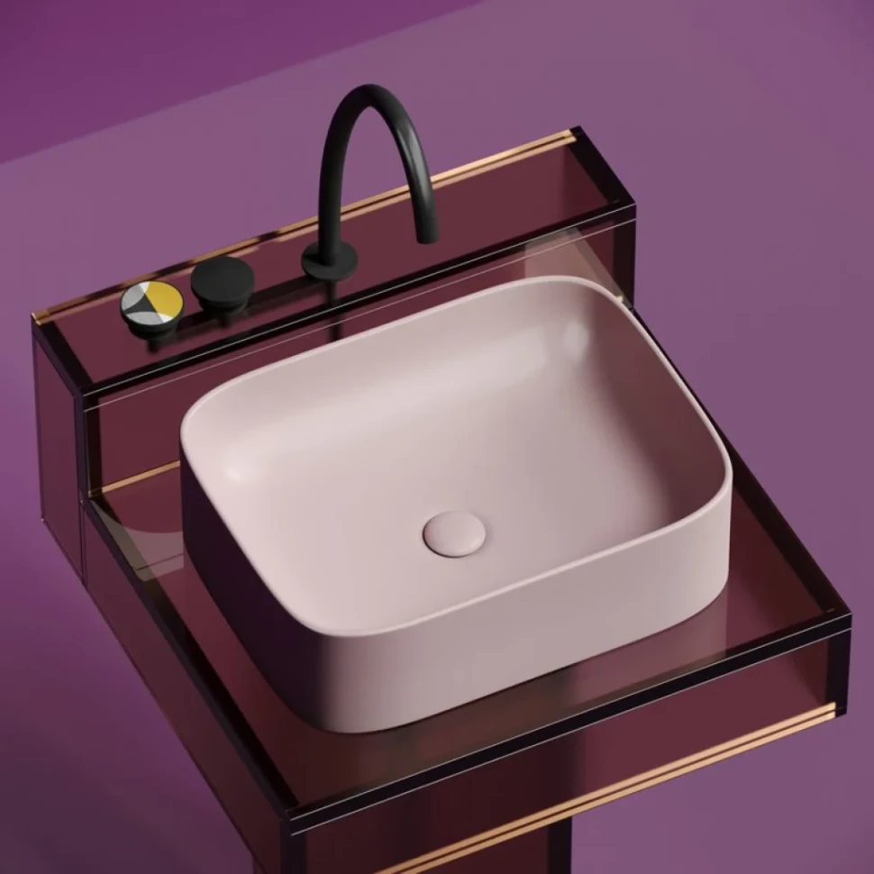 Накладная раковина Ceramicanova Element CN6052MP розовая матовая