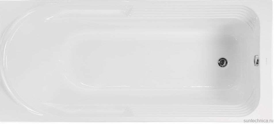 Акриловая ванна Vagnerplast Hera 180x80 см, пристенная, ультрабелая, с каркасом