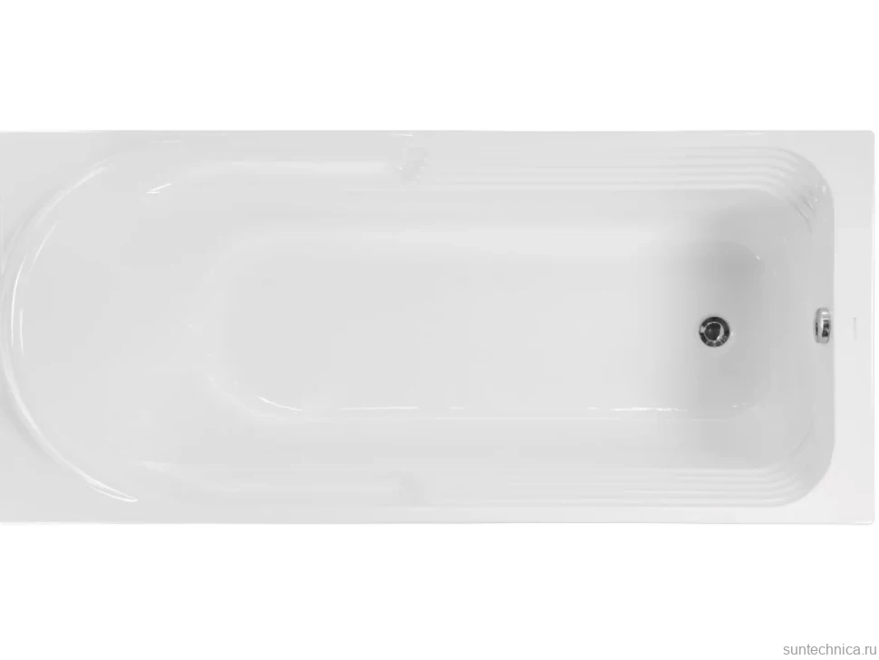 Акриловая ванна Vagnerplast Hera 180x80 см, пристенная, ультрабелая, с каркасом