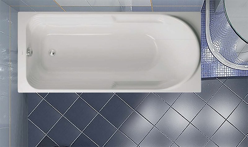 Акриловая ванна Vagnerplast Hera 180x80 см, пристенная, ультрабелая, с каркасом