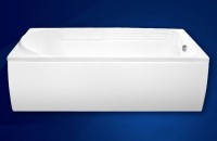 Акриловая ванна Vagnerplast Hera 180x80 см, пристенная, ультрабелая, с каркасом