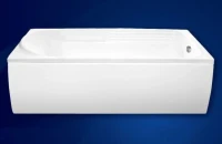 Акриловая ванна Vagnerplast Hera 180x80 см, пристенная, ультрабелая, с каркасом