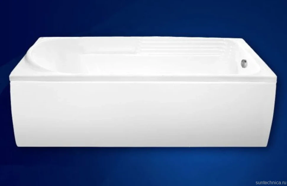 Акриловая ванна Vagnerplast Hera 180x80 см, пристенная, ультрабелая, с каркасом